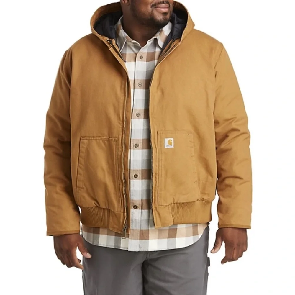 CARHARTT • Men’s Loose Fit Washed Duck Insulated Jacket Storm Cuffs Coat - Picture 3 of 7